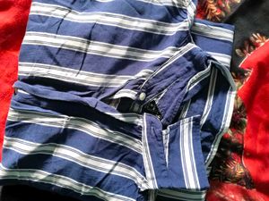 Men's Striped Button-Down Shirt