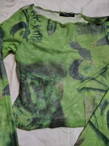 Y2k Mesh Long Sleeve Top
