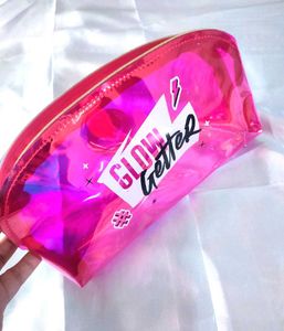 MyGlamm popxo shiny pink pouch for Women and men