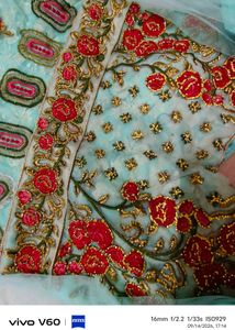 Embroidered umbrella and garara Set