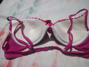 Hot Pink Polka Dot Bikini Top
