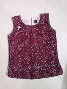 Embroidered Maroon top