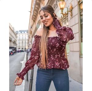 Floral Smocked Off-Shoulder Top
