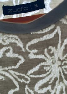 Olive Green Floral Print T-Shirt