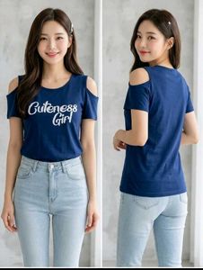 Cute Graphic Blue T-Shirt