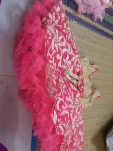 Beautiful Pink &amp; Gold Lehenga Choli