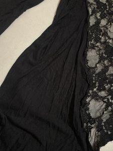 Elegant Black Lace Detail Top/ Shrug