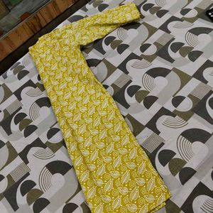 Yellow Printed Kurta Set