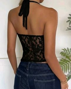 Gothic Black Lace Halter Top NEGOTIABLE