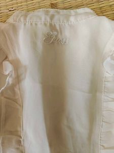 Elegant White Ruffled Blouse