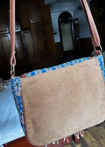 Blue Floral Sling Bag