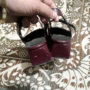 Elegant Maroon Slingback Heels