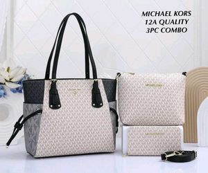 MICHAEL KORSVOGAGER EAST WEST TOTE BAG 3PC COMBO
