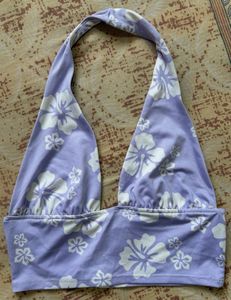 Lavender Floral Halter Top