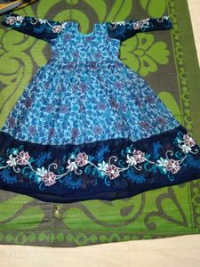 Box Pleats Floral Frock
