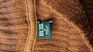 Rust Ribbed Mock Neck Crop Top