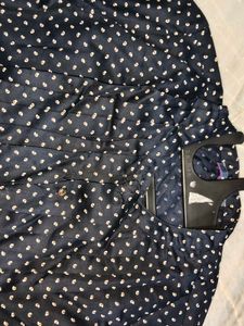 Chic Polka Dot Button-Up Blouse