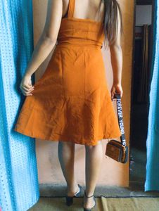 🌸Chic Orange A-Line Mini Dress🌸