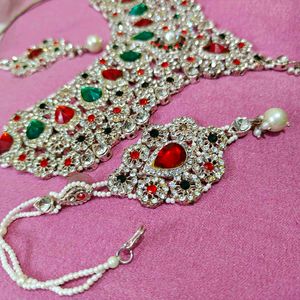 Traditional Ruby & Emerald Bridal Set 4pc ✨