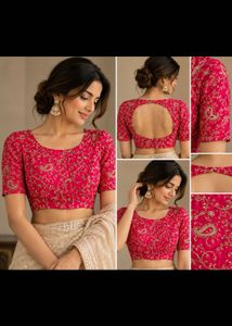 Brand new Embroidered Pink & gold Blouse