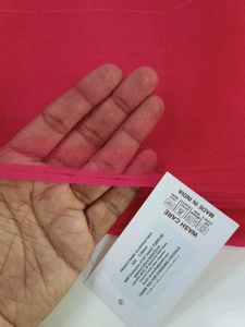 4 Meter pink net polyester fabric