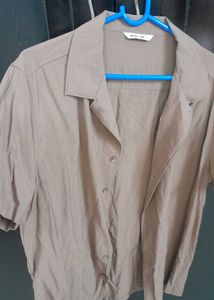 Casual Khaki Short Sleeve Shirt