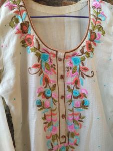 Kota Embroidered Kurta