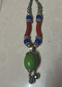 Boho Beaded Kamabandh &amp; Necklace Set for Graba
