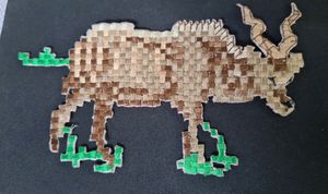 Fully Embroidered Reindeer Cloth Patch Appliques