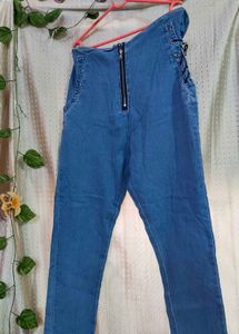 Denim Pants &amp; Yellow Dress Set