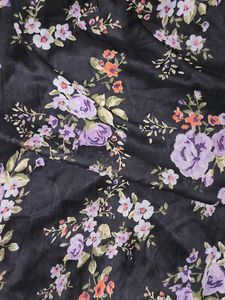 Black Floral sexy ruffle dress