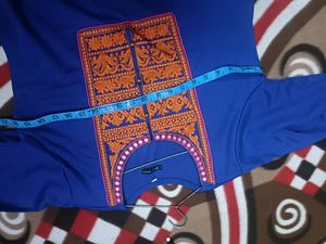 Smart Patch Work Woolen Kurti For Women In L Size