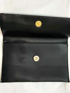 Classic Black Faux Leather Clutch Wallet