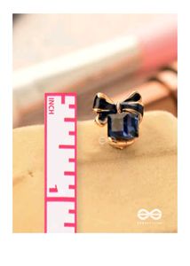 Elegant Blue Bow Earrings