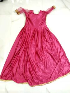 Stunning Pink Embroidered Ethnic Gown