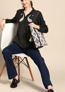 Black Shirt Kurta