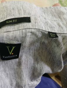 Van Heusen Grey Long Sleeve Button-Down Shirt
