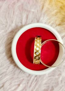 Elegant Silver &amp; Gold Band Rings Set