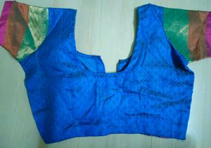Vibrant Blue Silk Blouse
