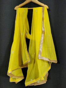 Women Yellow Kurti With Dupatta