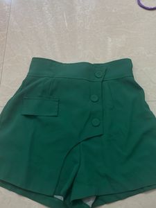 Vibrant Floral Crop Top &amp; Green Skort Set