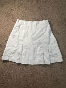 White Pleated Mini Skirt