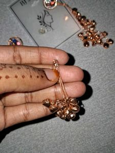 Charming Rose Gold Kashmiri Earrings