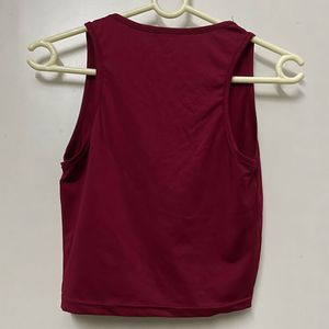 Maroon Sleeveless Tank Top
