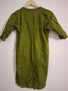 Green Cotton Kurta