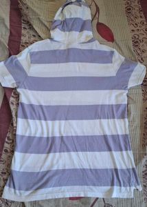 Striped Hooded T-Shirt