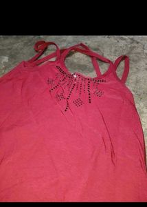 Chic Red Criss-Cross Back Dress