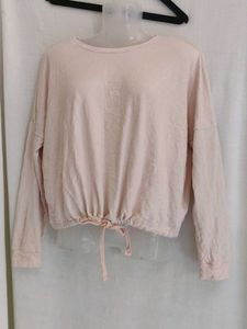 Cute Pink Striped Long Sleeve Top
