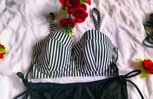Chic Striped Bikini Set