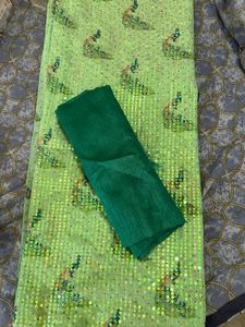 Party Saree With Stitched Blouse